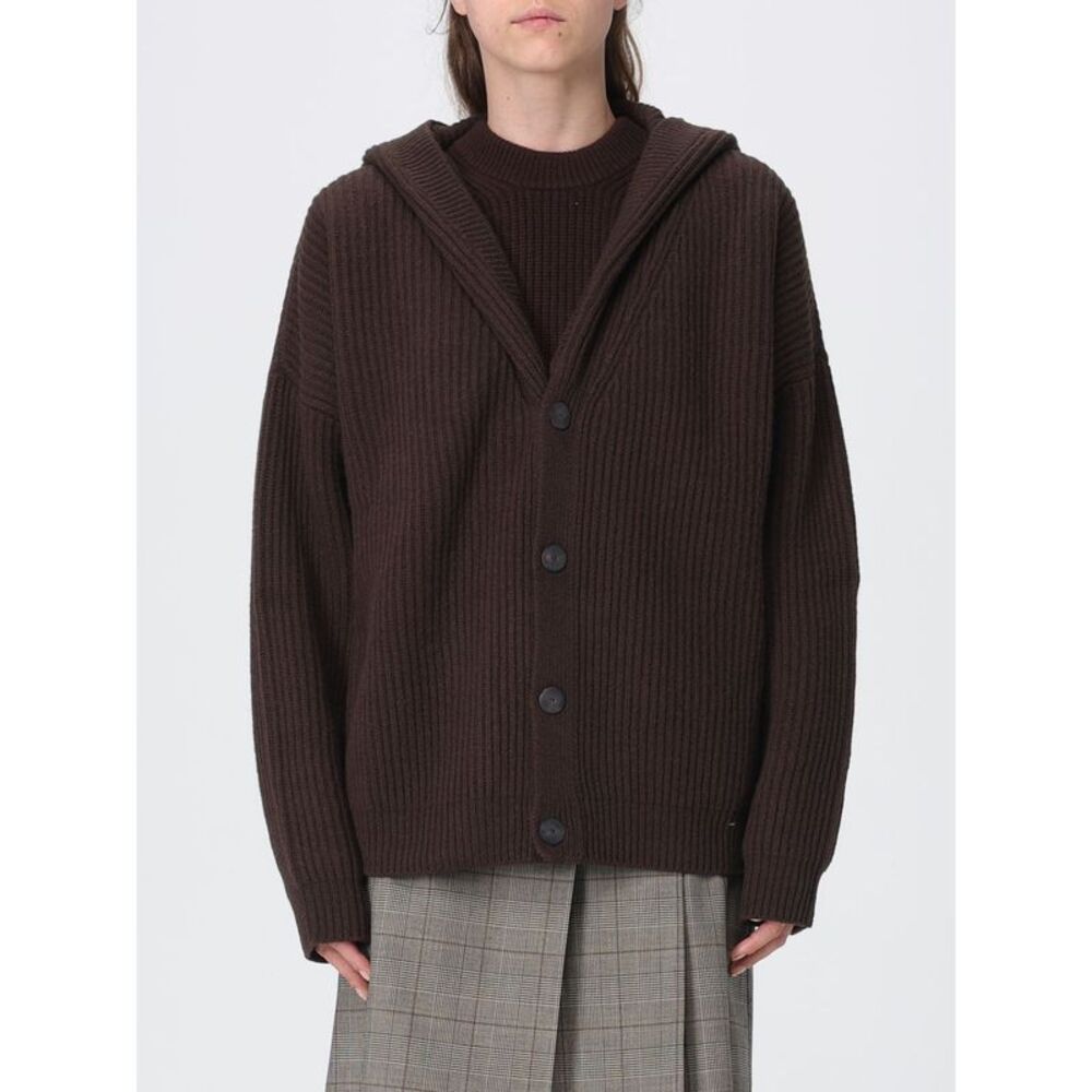 Dondup Women Hooded Wool Cardigan Dondup With V-Neck And A Relaxed Fit